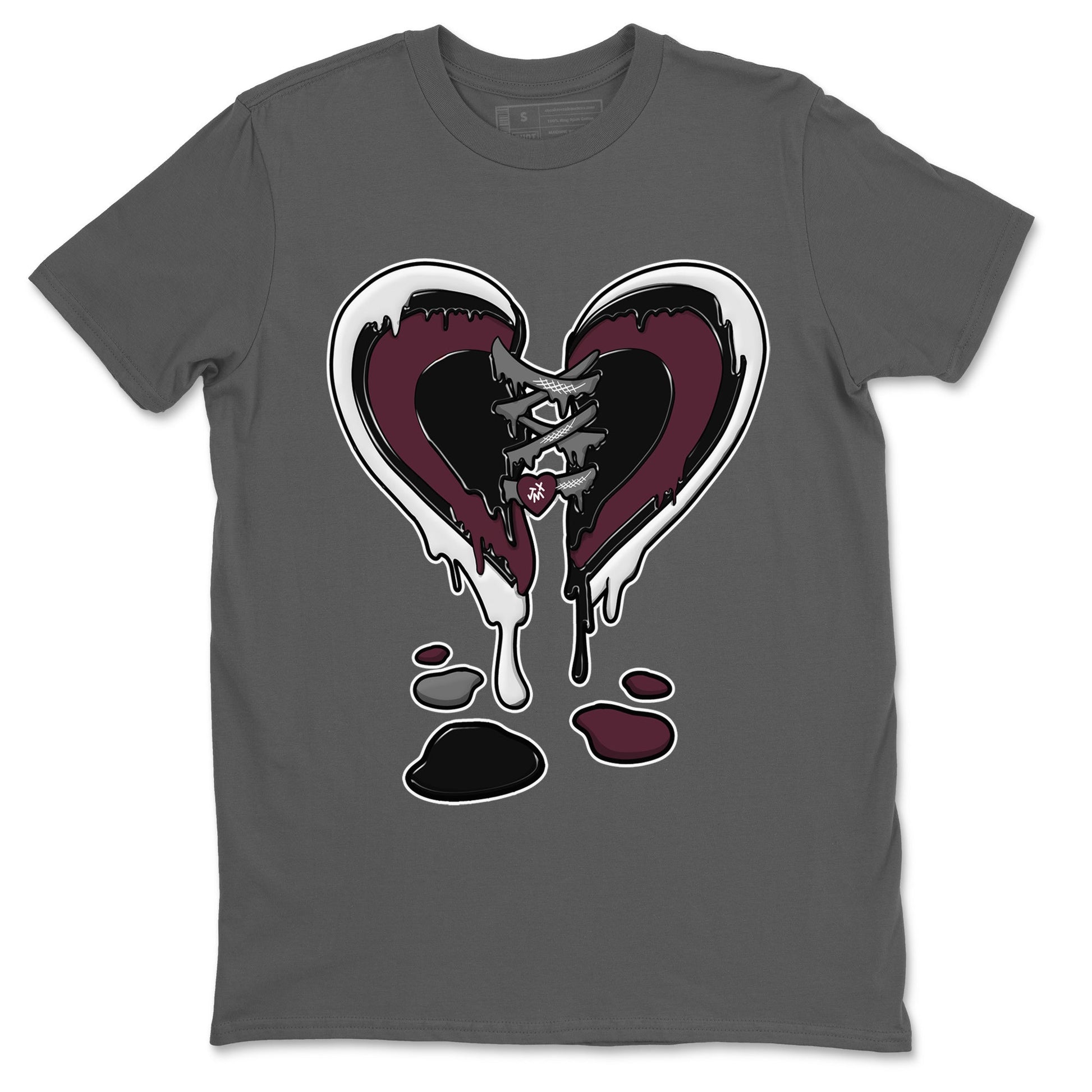 Air Jordan 5 Burgundy Sneaker Match Tees Melting Heart Sneaker Tees Jordan 5 Burgundy Sneaker Release Tees Matching Outfits Unisex Shirts Cool Grey 2