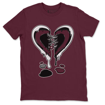 Air Jordan 5 Burgundy Sneaker Match Tees Melting Heart Sneaker Tees Jordan 5 Burgundy Sneaker Release Tees Matching Outfits Unisex Shirts Maroon 2