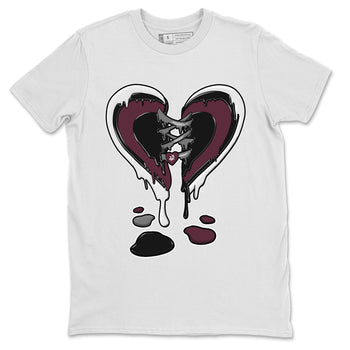 Air Jordan 5 Burgundy Sneaker Match Tees Melting Heart Sneaker Tees Jordan 5 Burgundy Sneaker Release Tees Matching Outfits Unisex Shirts White 2