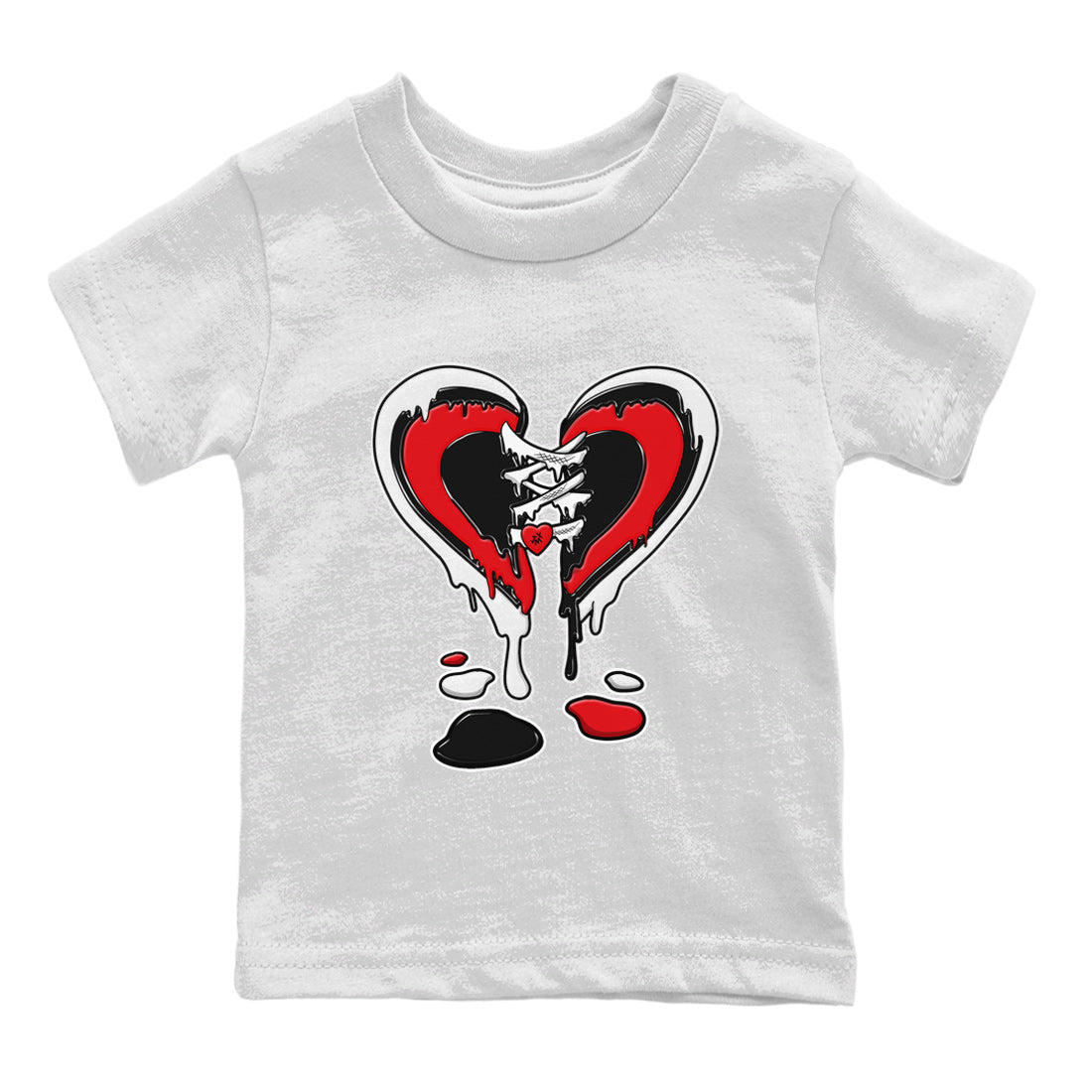 Air Jordan 6 Toro Bravo Sneaker Match Tees Melting Heart Sneaker Tees AJ6 Toro Bravo Sneaker Release Tees Kids Shirts White 2