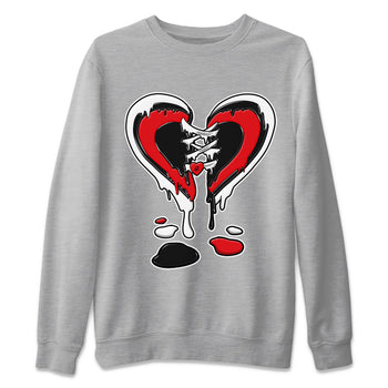 Air Jordan 6 Toro Bravo Sneaker Match Tees Melting Heart Sneaker Tees AJ6 Toro Bravo Sneaker Release Tees Unisex Shirts Heather Grey 2