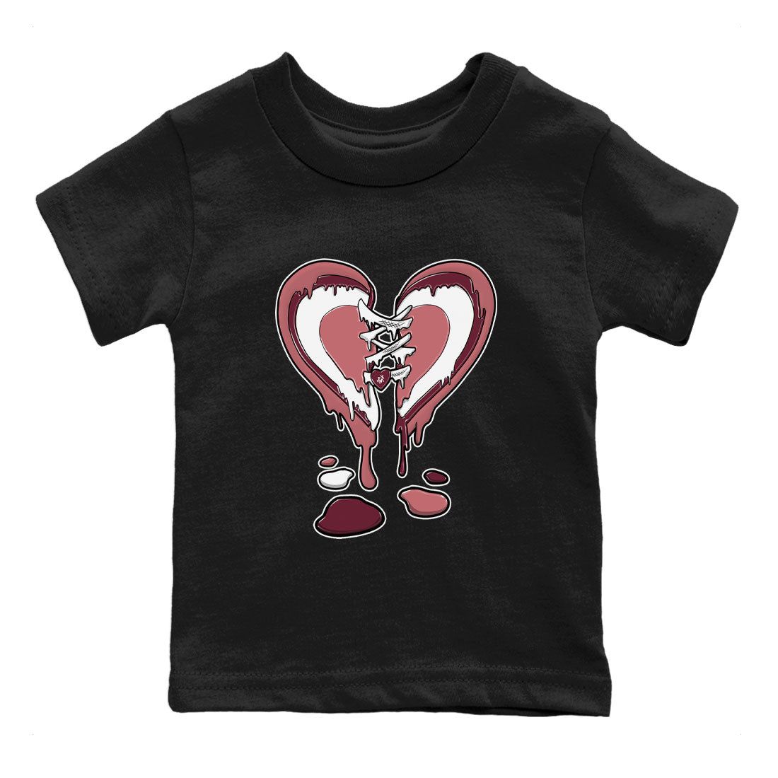 Dunk Low Valentine's Day shirt to match jordans Melting Heart sneaker tees Dunk Valentines Day 2024 SNRT Sneaker Tees Casual Crew Neck T-Shirt Baby Toddler Black 2 T-Shirt