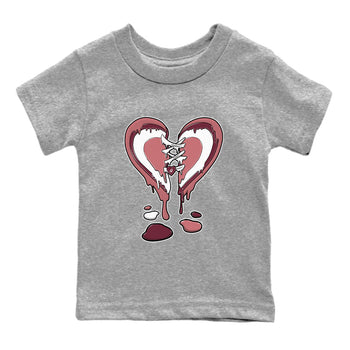 Dunk Low Valentine's Day shirt to match jordans Melting Heart sneaker tees Dunk Valentines Day 2024 SNRT Sneaker Tees Casual Crew Neck T-Shirt Baby Toddler Heather Grey 2 T-Shirt