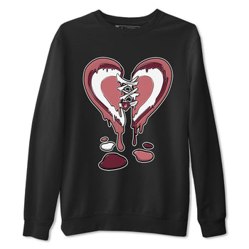Dunk Low Valentine's Day shirt to match jordans Melting Heart sneaker tees Dunk Valentines Day 2024 SNRT Sneaker Tees Casual Crew Neck T-Shirt Unisex Black 2 T-Shirt