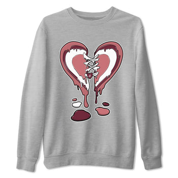Dunk Low Valentine's Day shirt to match jordans Melting Heart sneaker tees Dunk Valentines Day 2024 SNRT Sneaker Tees Casual Crew Neck T-Shirt Unisex Heather Grey 2 T-Shirt