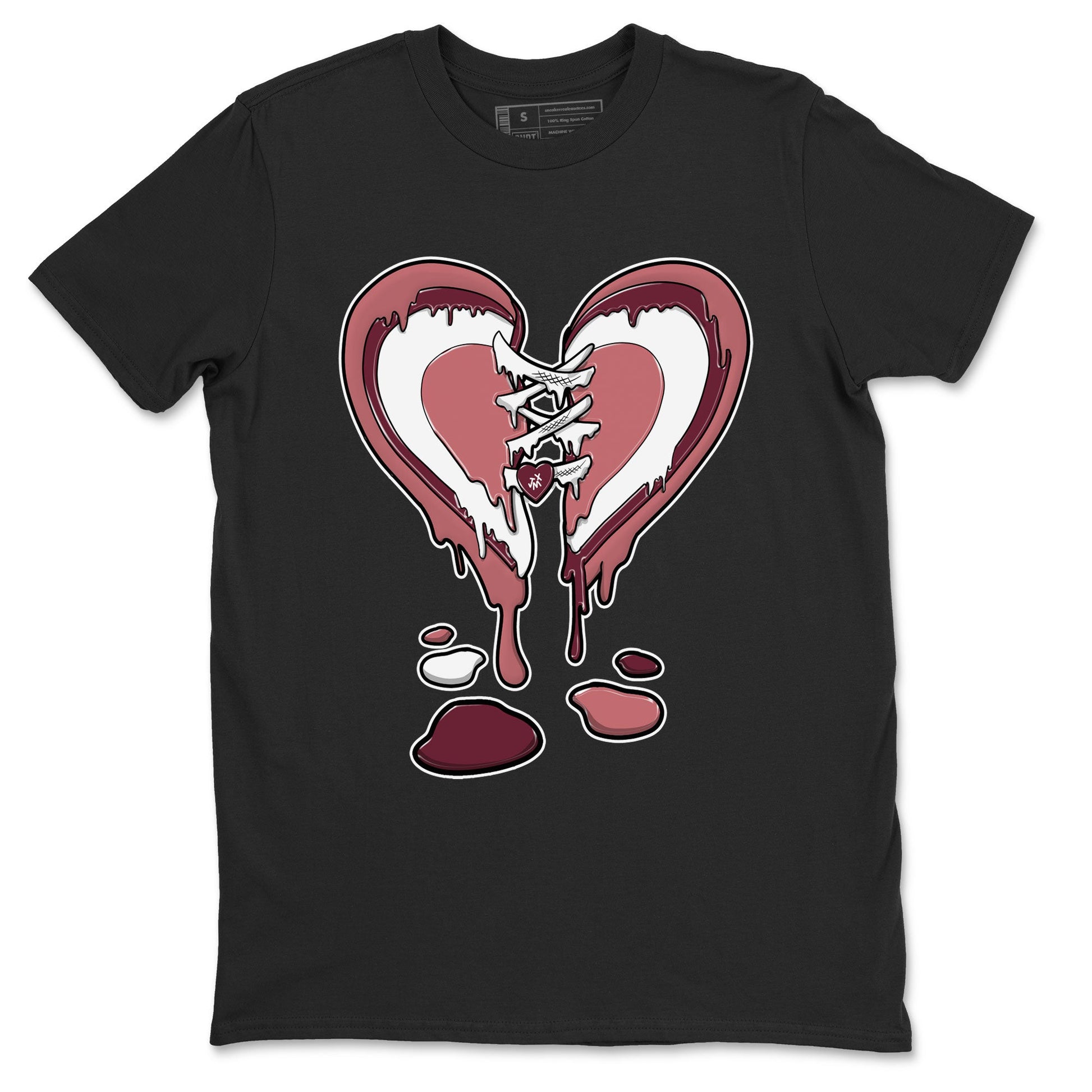 Dunk Low Valentine's Day shirt to match jordans Melting Heart sneaker tees Dunk Valentines Day 2024 SNRT Sneaker Tees Casual Crew Neck T-Shirt Unisex Black 2 T-Shirt