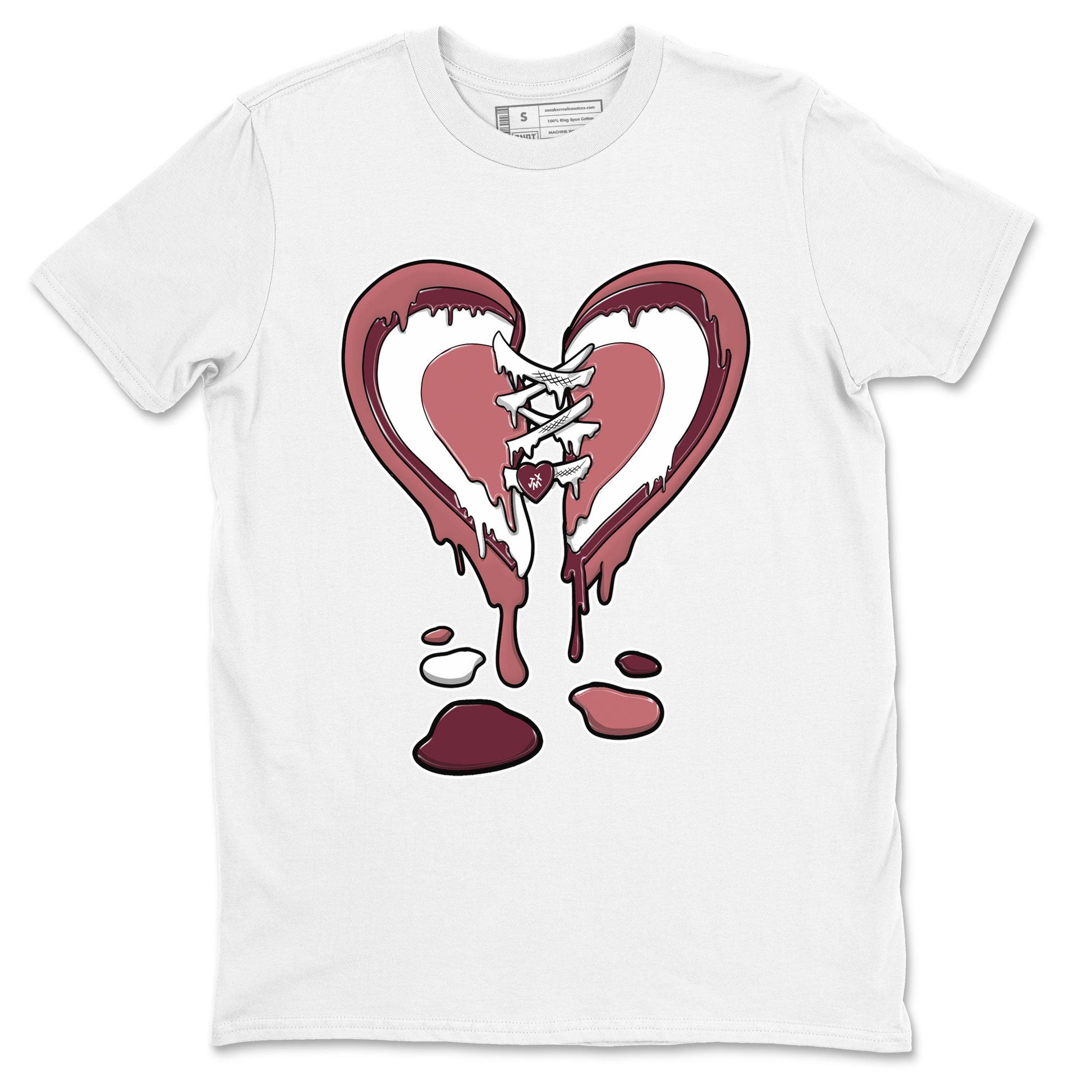 Dunk Low Valentine's Day shirt to match jordans Melting Heart sneaker tees Dunk Valentines Day 2024 SNRT Sneaker Tees Casual Crew Neck T-Shirt Unisex White 2 T-Shirt