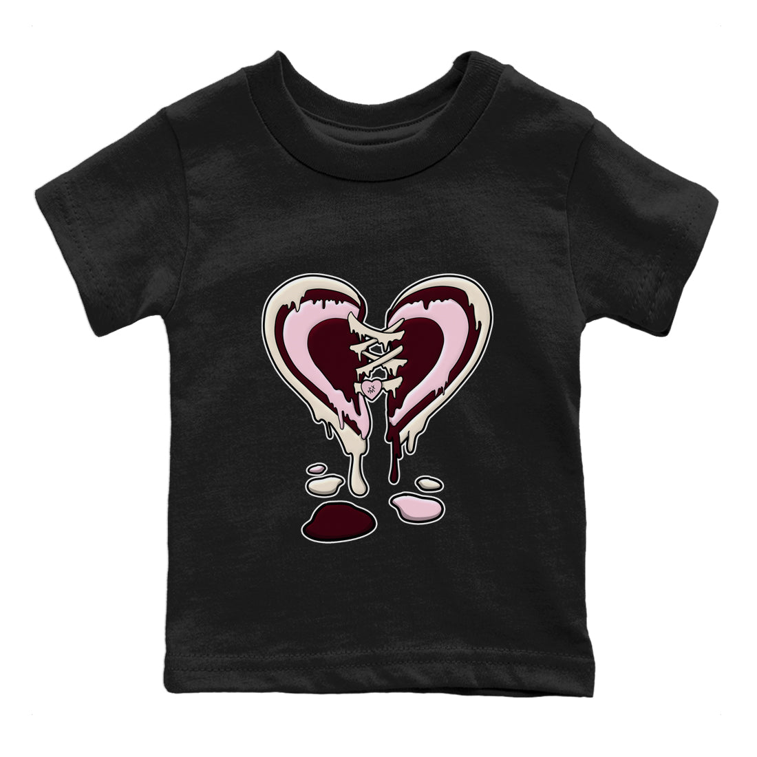 Dunk Valentines Day Sneaker Match Tees Melting Heart Sneaker Tees Nike Dunk Valentine's Day Sneaker SNRT Sneaker Tees Kids Shirts