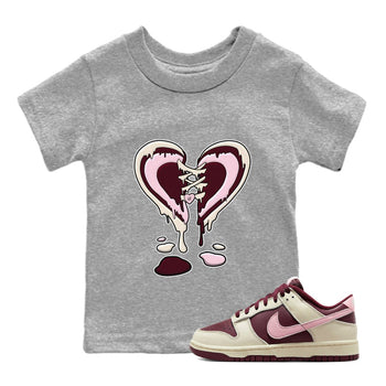 Dunk Valentines Day Sneaker Match Tees Melting Heart Sneaker Tees Nike Dunk Valentine's Day Sneaker SNRT Sneaker Tees Kids Shirts