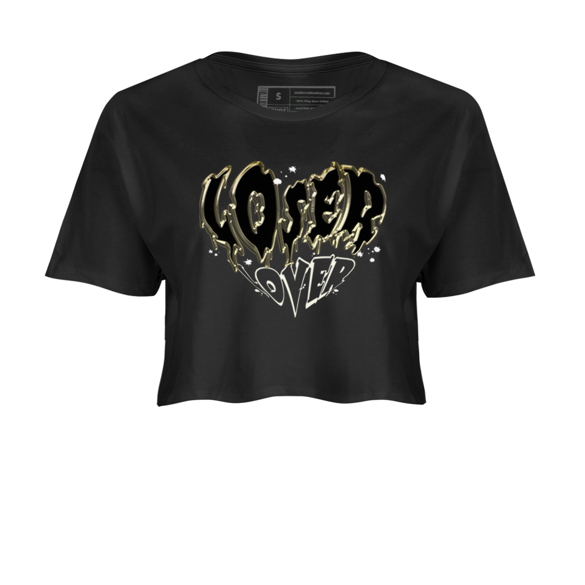 Air Jordan 11 Retro Gratitude shirt to match jordans Melting Loser Lover sneaker tees AJ11 Gratitude SNRT Sneaker T Shirt  Black 2 crop length shirt