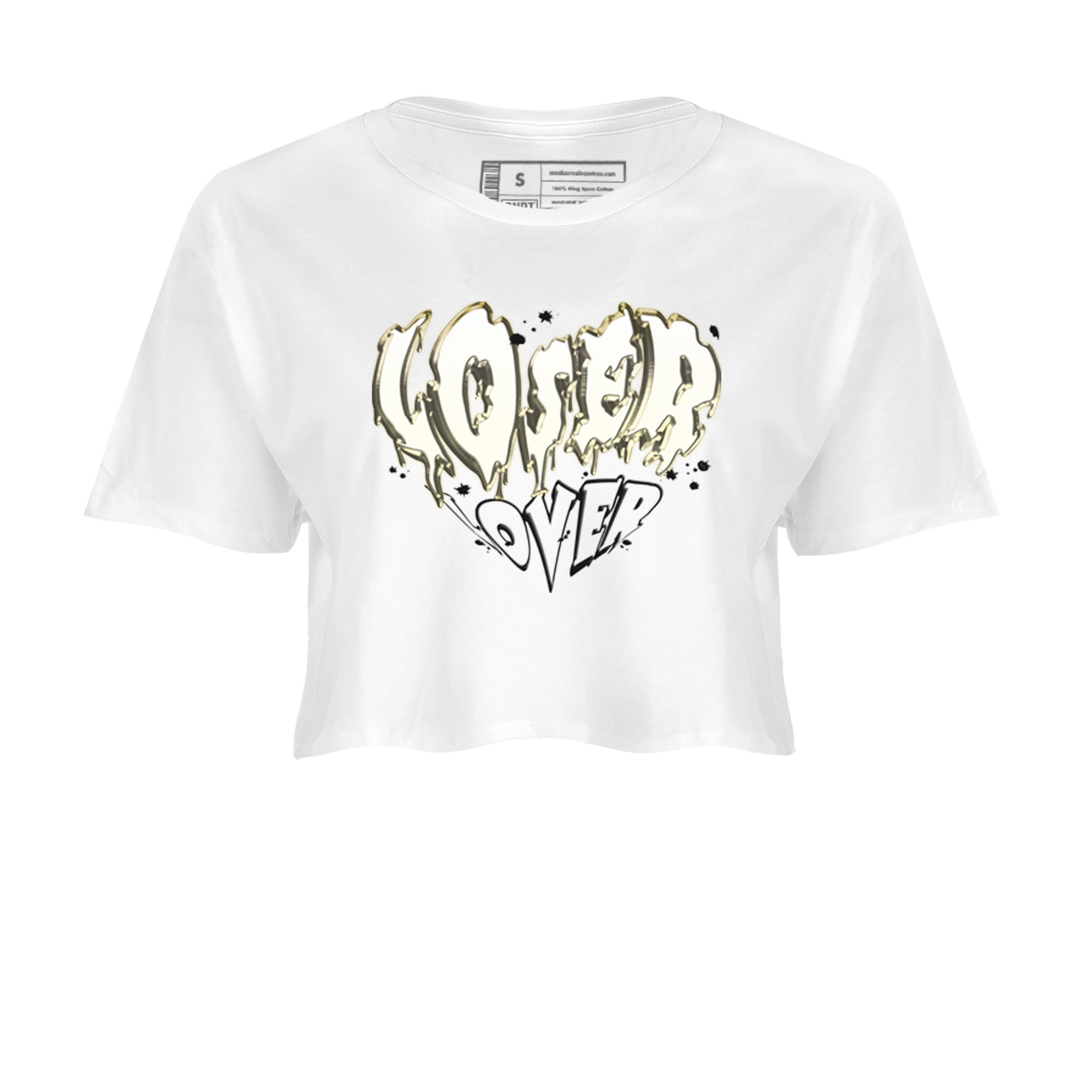 Air Jordan 11 Retro Gratitude shirt to match jordans Melting Loser Lover sneaker tees AJ11 Gratitude SNRT Sneaker T Shirt  White 2 crop length shirt