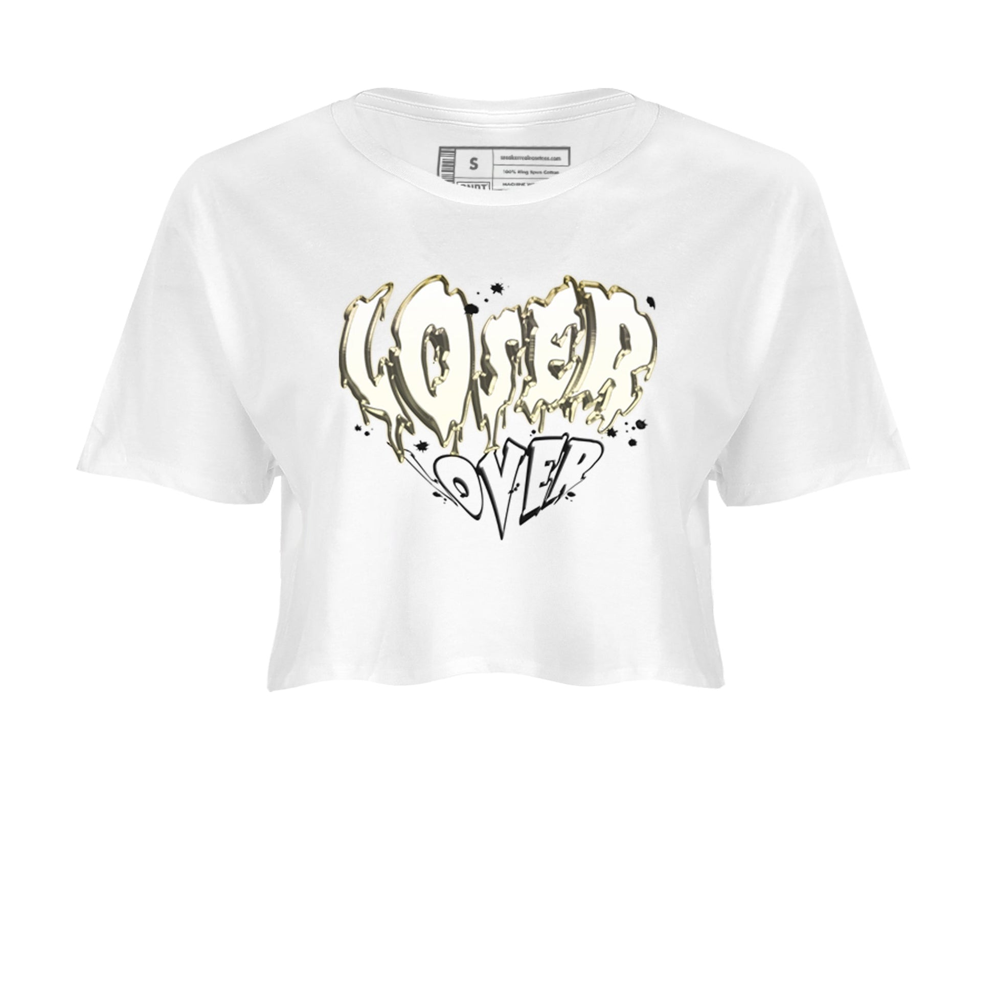 Air Jordan 11 Retro Gratitude shirt to match jordans Melting Loser Lover sneaker tees AJ11 Gratitude SNRT Sneaker T Shirt  White 2 crop length shirt