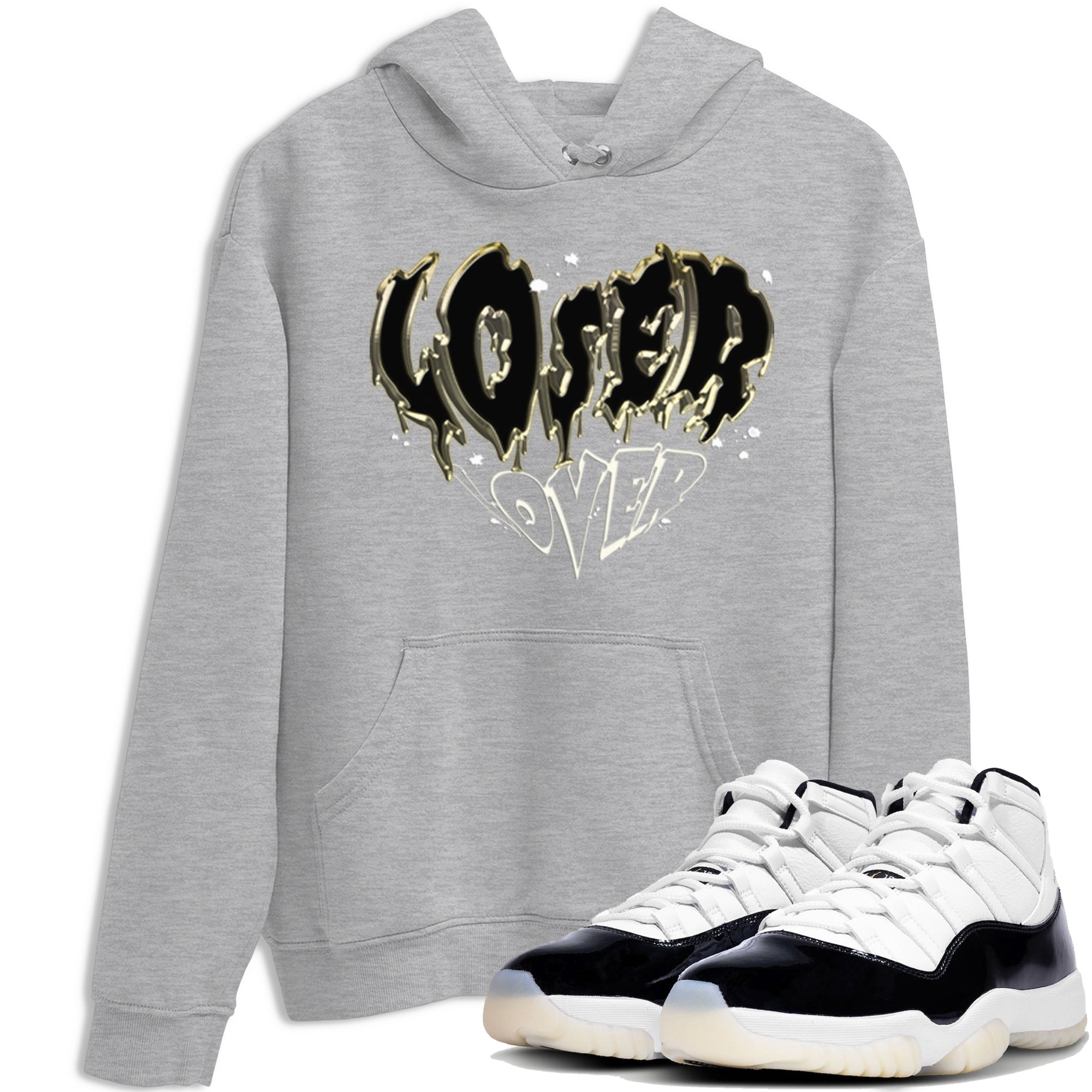 Air Jordan 11 Retro Gratitude shirt to match jordans Melting Loser Lover sneaker tees AJ11 Gratitude SNRT Sneaker T Shirt  unisex cotton Heather Grey 1 crew neck shirt