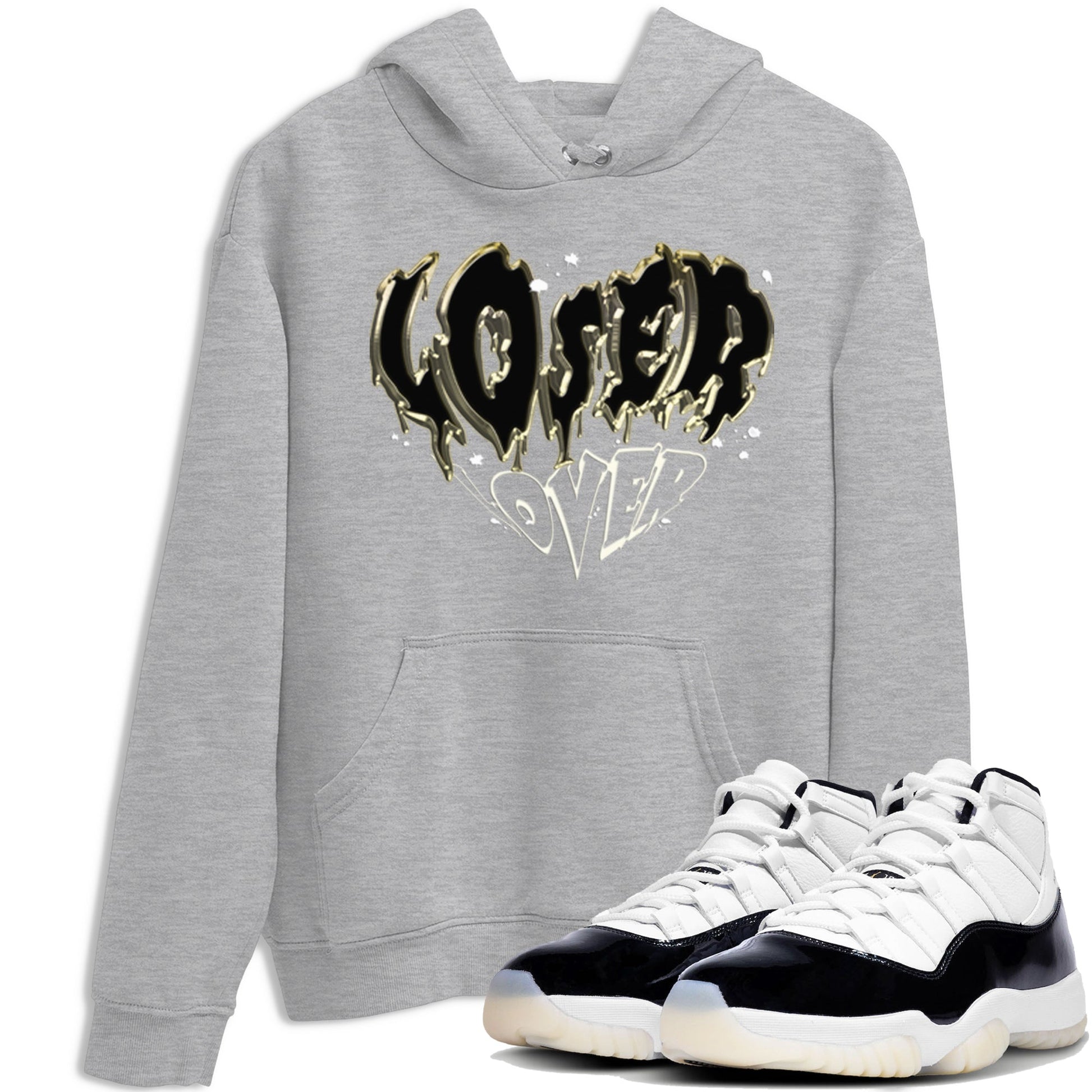 Air Jordan 11 Retro Gratitude shirt to match jordans Melting Loser Lover sneaker tees AJ11 Gratitude SNRT Sneaker T Shirt  unisex cotton Heather Grey 1 crew neck shirt
