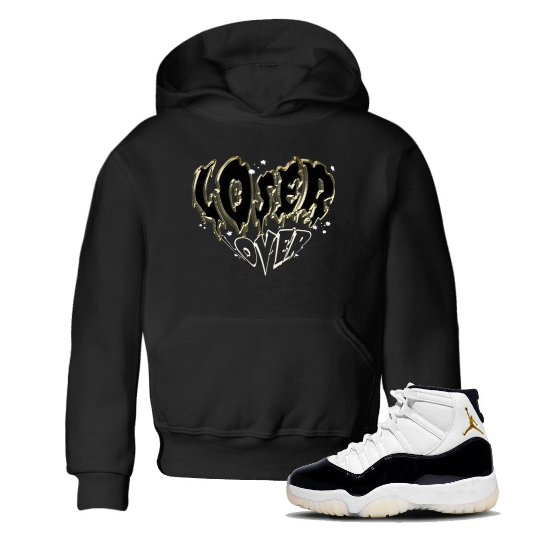 Air Jordan 11 Retro Gratitude shirt to match jordans Melting Loser Lover sneaker tees AJ11 Gratitude SNRT Sneaker T Shirt  baby toddler Black 1 cotton Shirt
