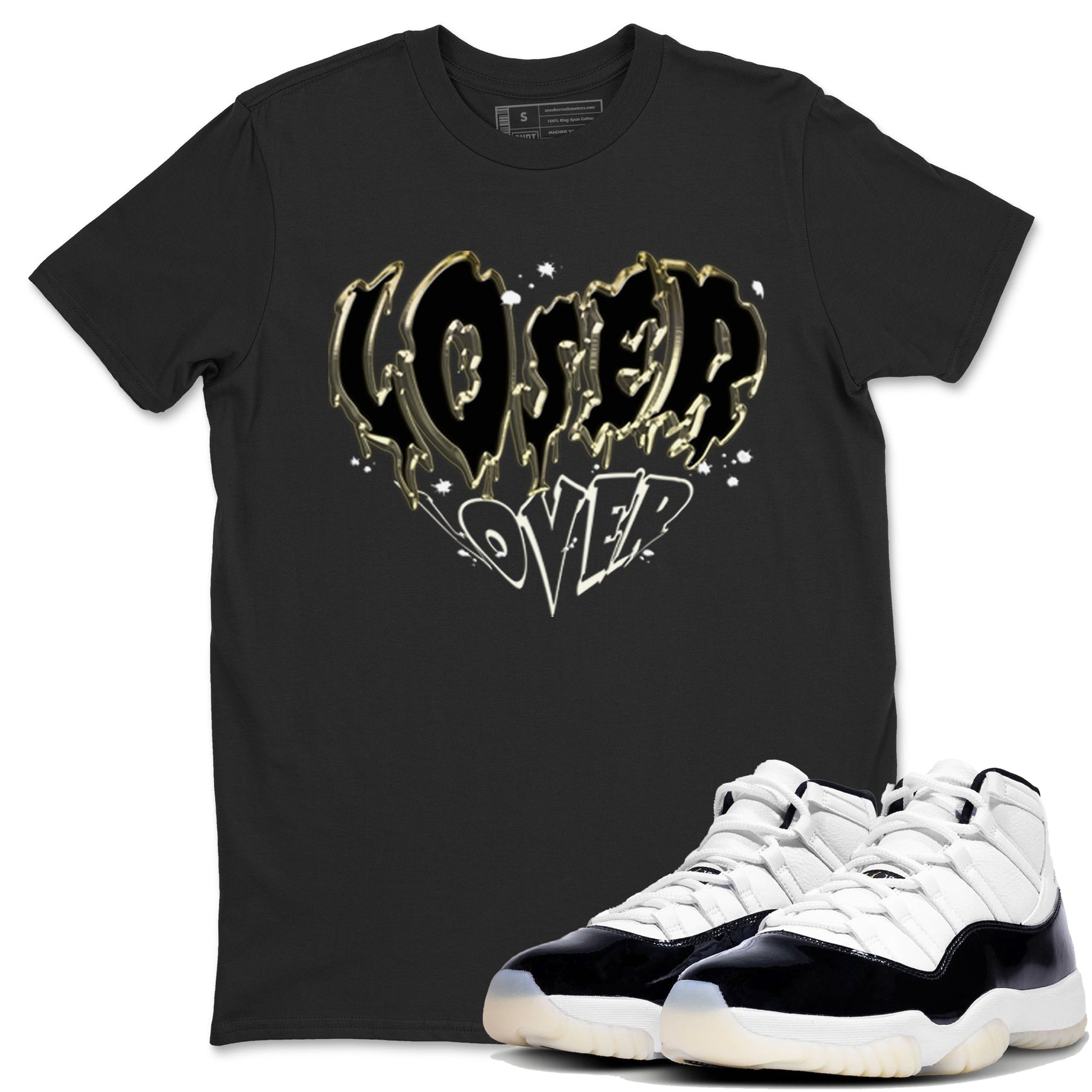 Air Jordan 11 Retro Gratitude shirt to match jordans Melting Loser Lover sneaker tees AJ11 Gratitude SNRT Sneaker T Shirt  unisex cotton Black 1 crew neck shirt