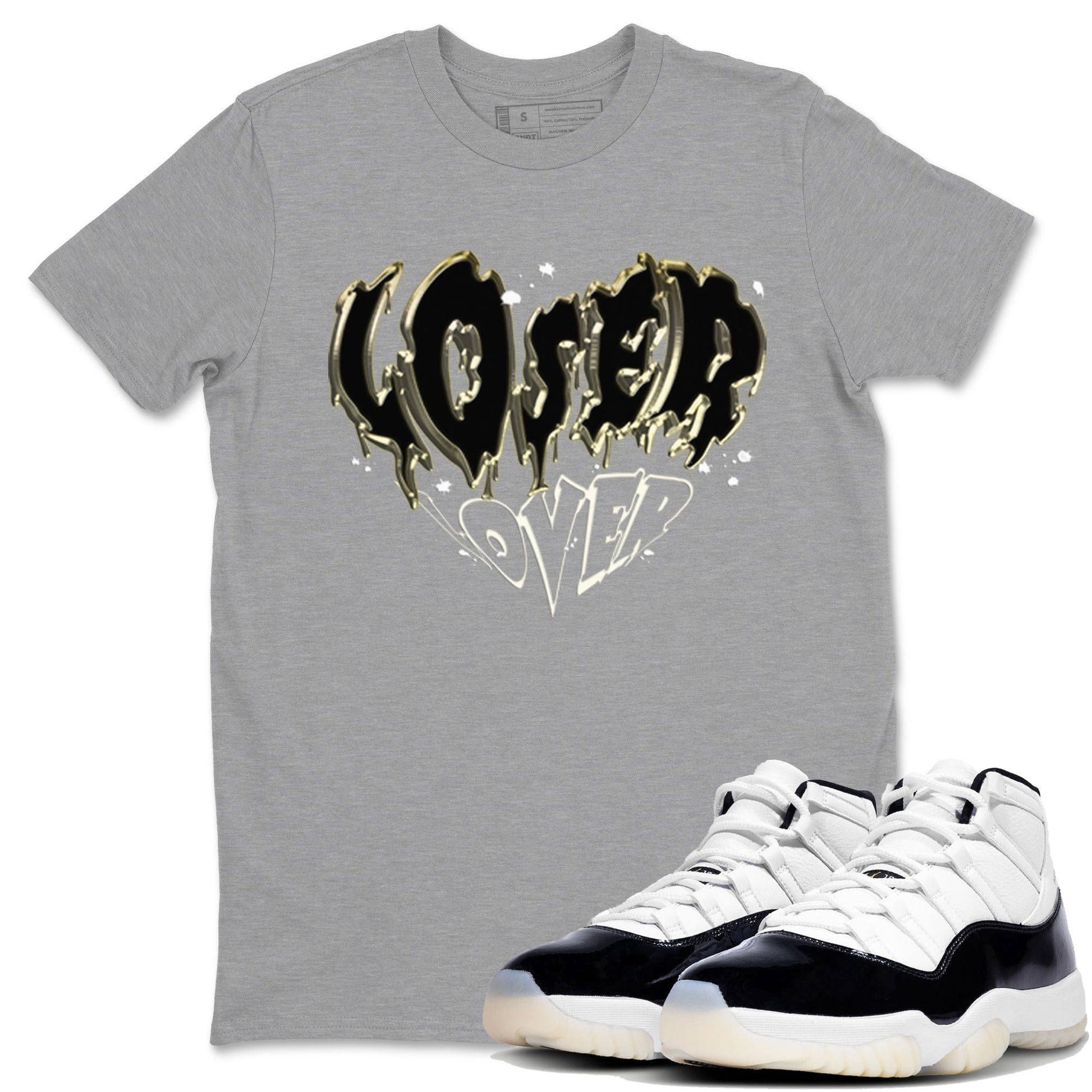 Air Jordan 11 Retro Gratitude shirt to match jordans Melting Loser Lover sneaker tees AJ11 Gratitude SNRT Sneaker T Shirt  unisex cotton Heather Grey 1 crew neck shirt