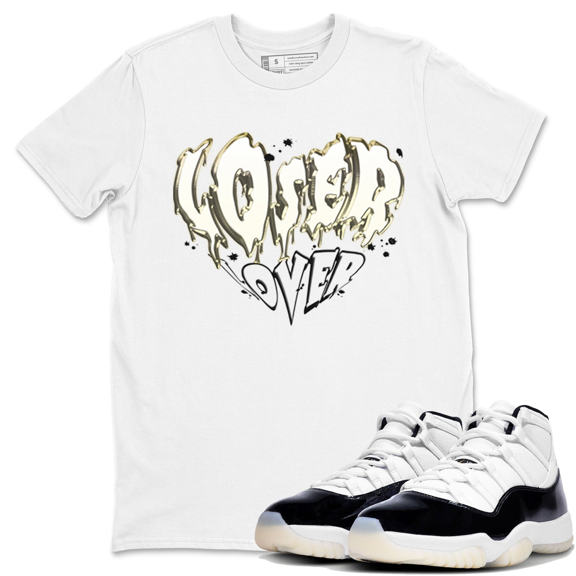 Air Jordan 11 Retro Gratitude shirt to match jordans Melting Loser Lover sneaker tees AJ11 Gratitude SNRT Sneaker T Shirt  unisex cotton White 1 crew neck shirt
