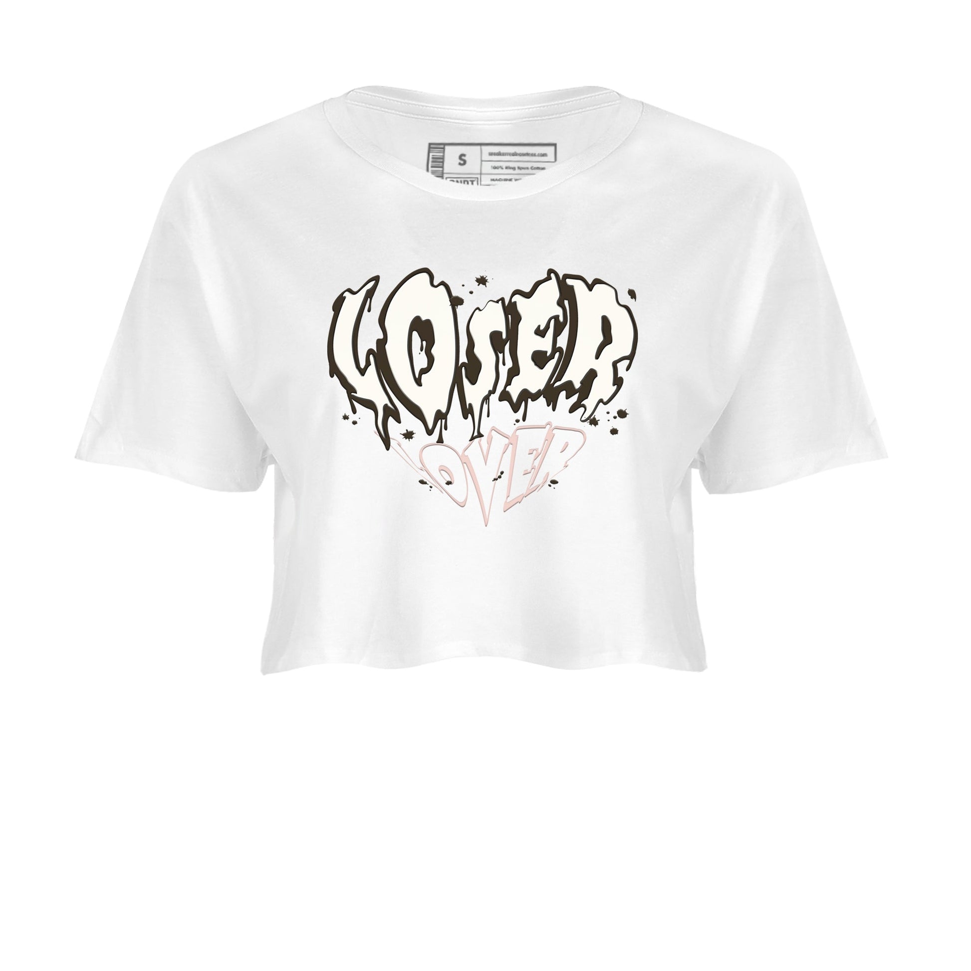 11s WMNS Neapolitan shirt to match jordans Melting Loser Lover sneaker tees Air Jordan 11 Neapolitan SNRT Sneaker Tees Sneaker Matching Shirt White 2 Crop T-Shirt