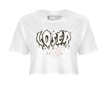 11s WMNS Neapolitan shirt to match jordans Melting Loser Lover sneaker tees Air Jordan 11 Neapolitan SNRT Sneaker Tees Sneaker Matching Shirt White 2 Crop T-Shirt
