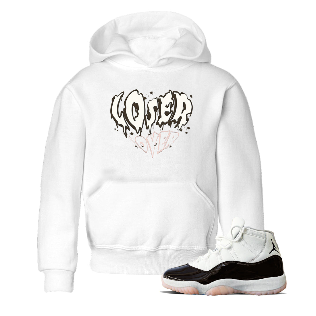 11s WMNS Neapolitan shirt to match jordans Melting Loser Lover sneaker tees Air Jordan 11 Neapolitan SNRT Sneaker Tees Sneaker Matching Shirt Baby Toddler White 1 T-Shirt