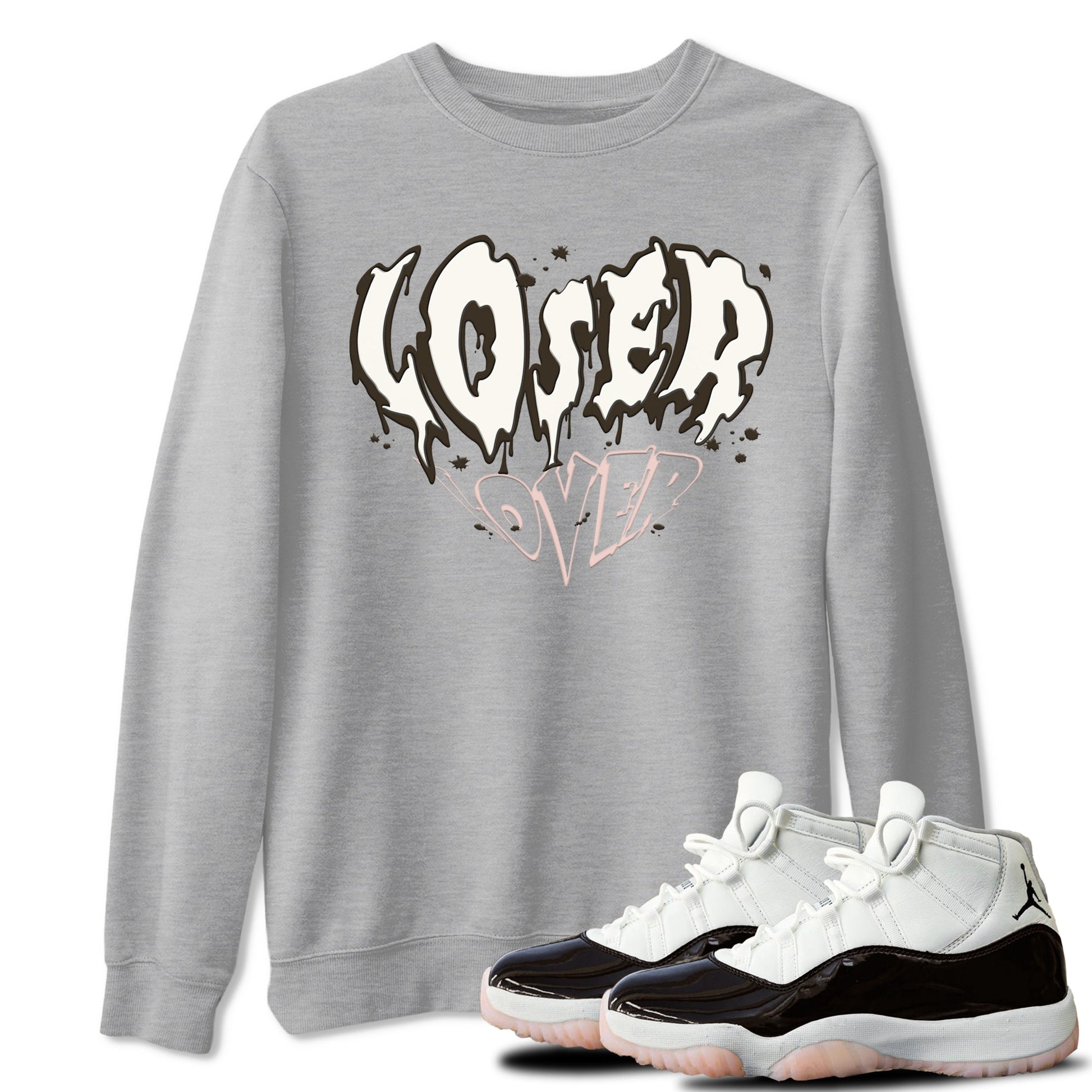 11s WMNS Neapolitan shirt to match jordans Melting Loser Lover sneaker tees Air Jordan 11 Neapolitan SNRT Sneaker Tees Sneaker Matching Shirt Unisex Heather Grey 1 T-Shirt