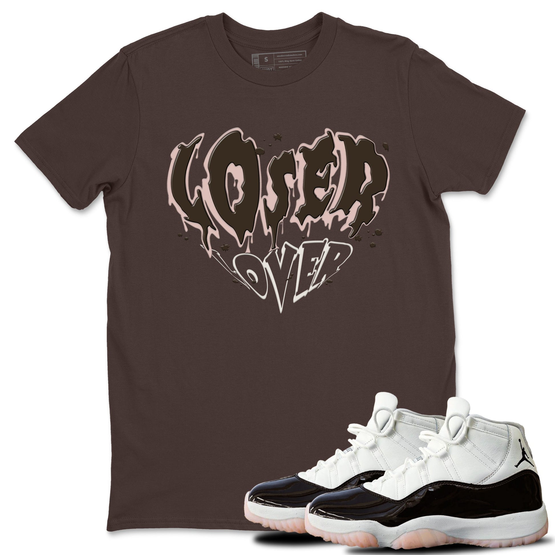 11s WMNS Neapolitan shirt to match jordans Melting Loser Lover sneaker tees Air Jordan 11 Neapolitan SNRT Sneaker Tees Sneaker Matching Shirt Unisex Dark Chocolate 1 T-Shirt