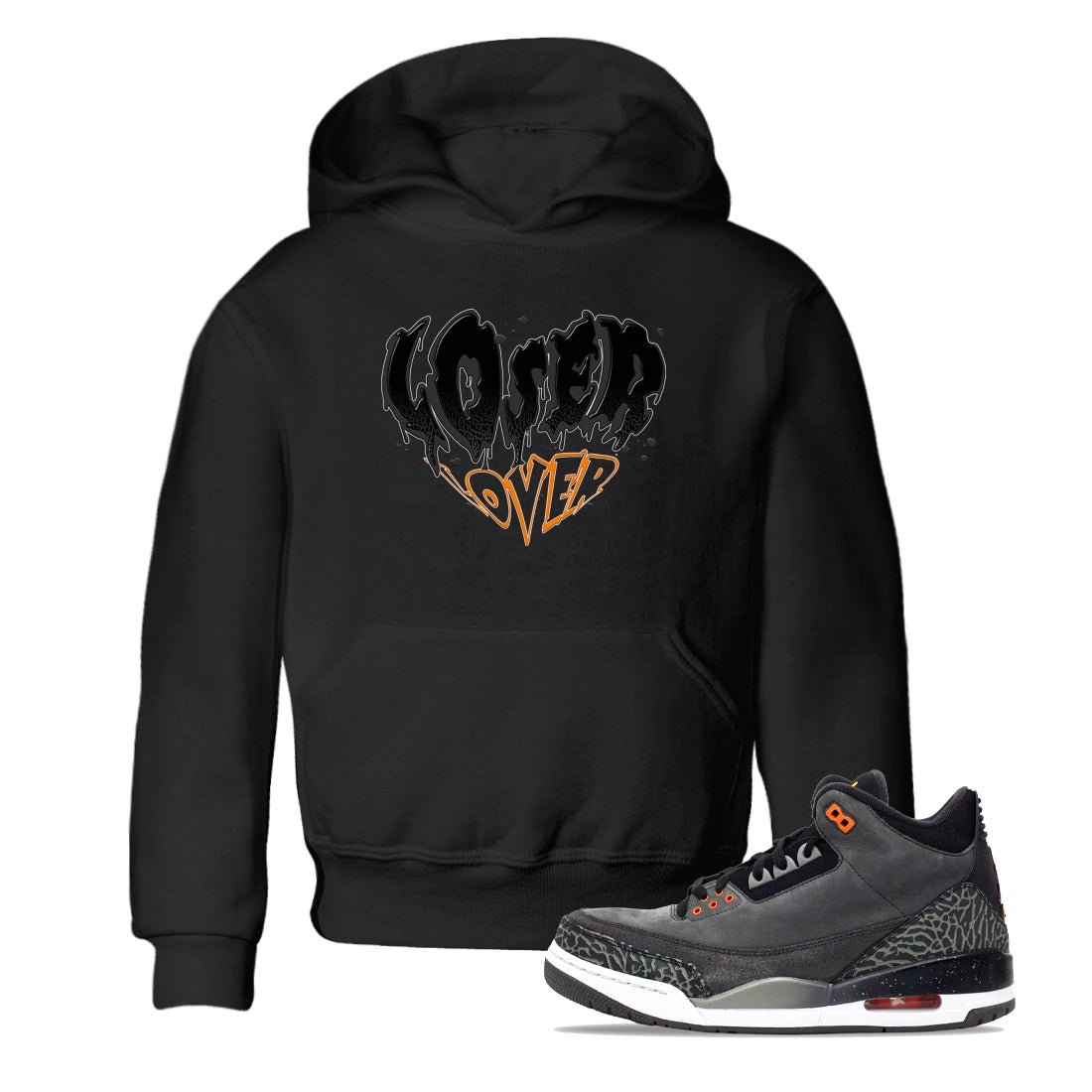 Air Jordan 3 Retro Fear shirt to match jordans Melting Loser Lover sneaker tees AJ3 Fear SNRT Sneaker Tees Sneaker Matching Cotton Shirt baby toddler Black 1 cotton Shirt