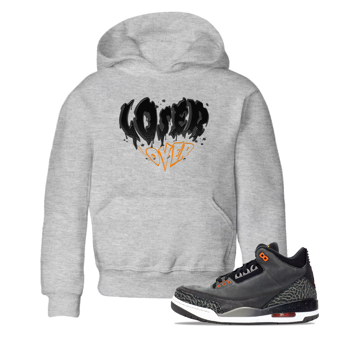 Air Jordan 3 Retro Fear shirt to match jordans Melting Loser Lover sneaker tees AJ3 Fear SNRT Sneaker Tees Sneaker Matching Cotton Shirt baby toddler Heather Grey 1 cotton Shirt