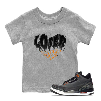 Air Jordan 3 Retro Fear shirt to match jordans Melting Loser Lover sneaker tees AJ3 Fear SNRT Sneaker Tees Sneaker Matching Cotton Shirt baby toddler Heather Grey 1 cotton Shirt