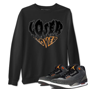 Air Jordan 3 Retro Fear shirt to match jordans Melting Loser Lover sneaker tees AJ3 Fear SNRT Sneaker Tees Sneaker Matching Cotton Shirt unisex cotton Black 1 crew neck shirt