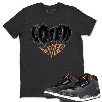 Air Jordan 3 Retro Fear shirt to match jordans Melting Loser Lover sneaker tees AJ3 Fear SNRT Sneaker Tees Sneaker Matching Cotton Shirt unisex cotton Charcoal Heather 1 crew neck shirt
