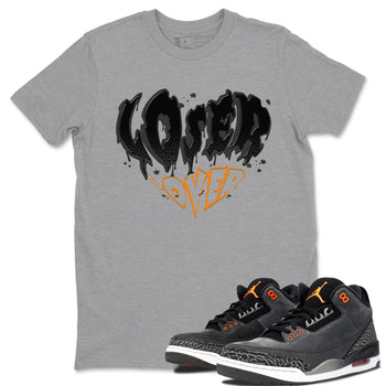 Air Jordan 3 Retro Fear shirt to match jordans Melting Loser Lover sneaker tees AJ3 Fear SNRT Sneaker Tees Sneaker Matching Cotton Shirt unisex cotton Heather Grey 1 crew neck shirt