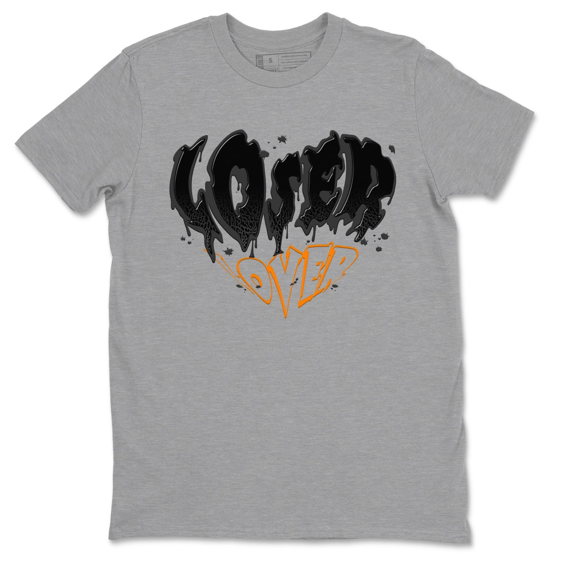 Air Jordan 3 Retro Fear shirt to match jordans Melting Loser Lover sneaker tees AJ3 Fear SNRT Sneaker Tees Sneaker Matching Cotton Shirt unisex cotton Heather Grey 2 crew neck shirt