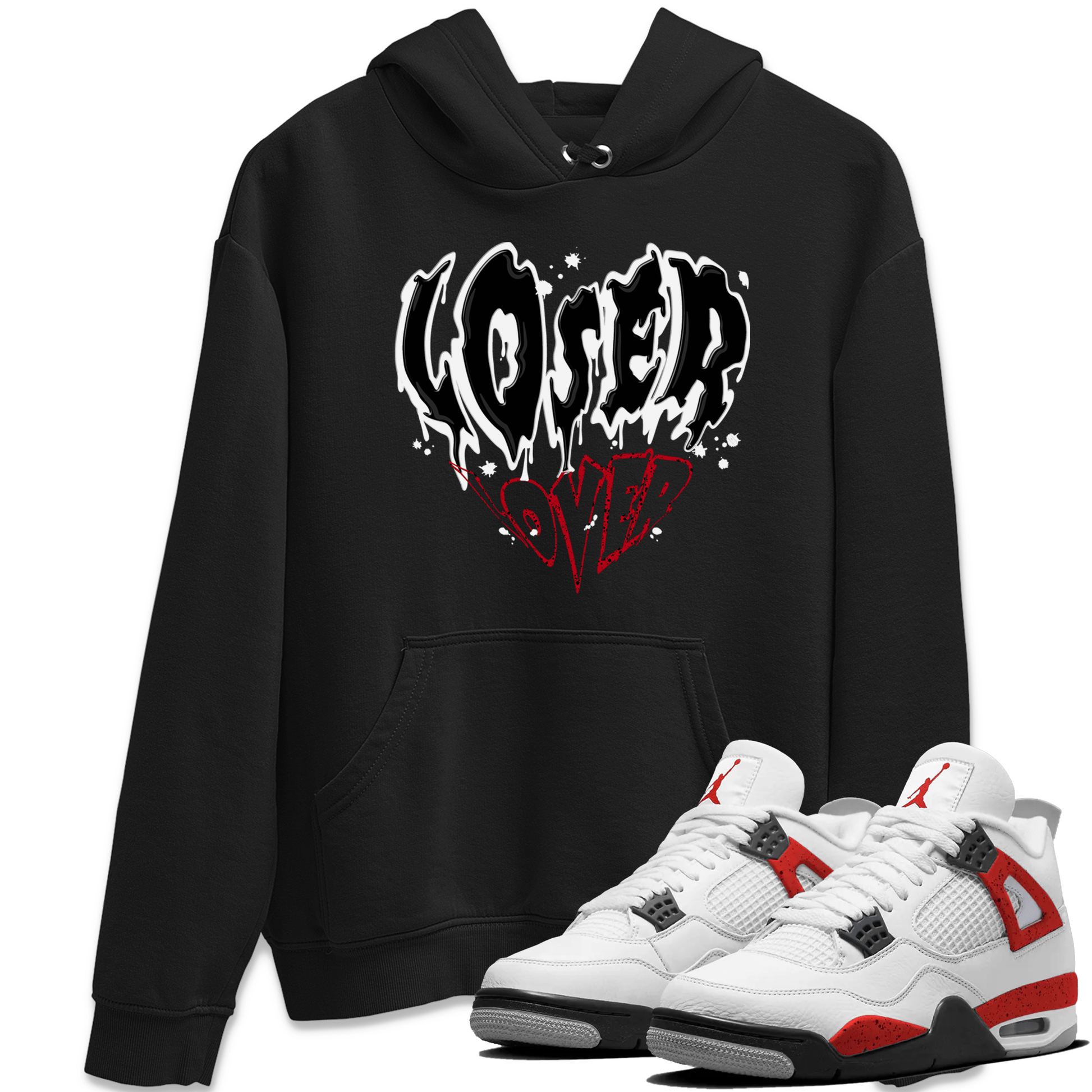 Red Cement 4 shirt to match jordans Melting Loser Lover sneaker tees Air Jordan 4 Red Cement SNRT Sneaker Release Tees Unisex Black 1 T-Shirt