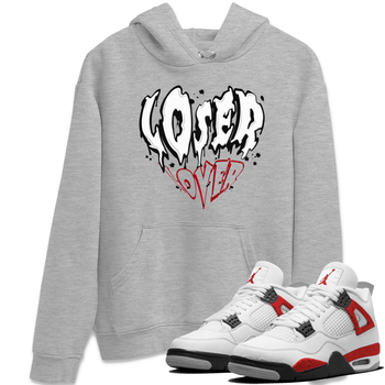 Red Cement 4 shirt to match jordans Melting Loser Lover sneaker tees Air Jordan 4 Red Cement SNRT Sneaker Release Tees Unisex Heather Grey 1 T-Shirt