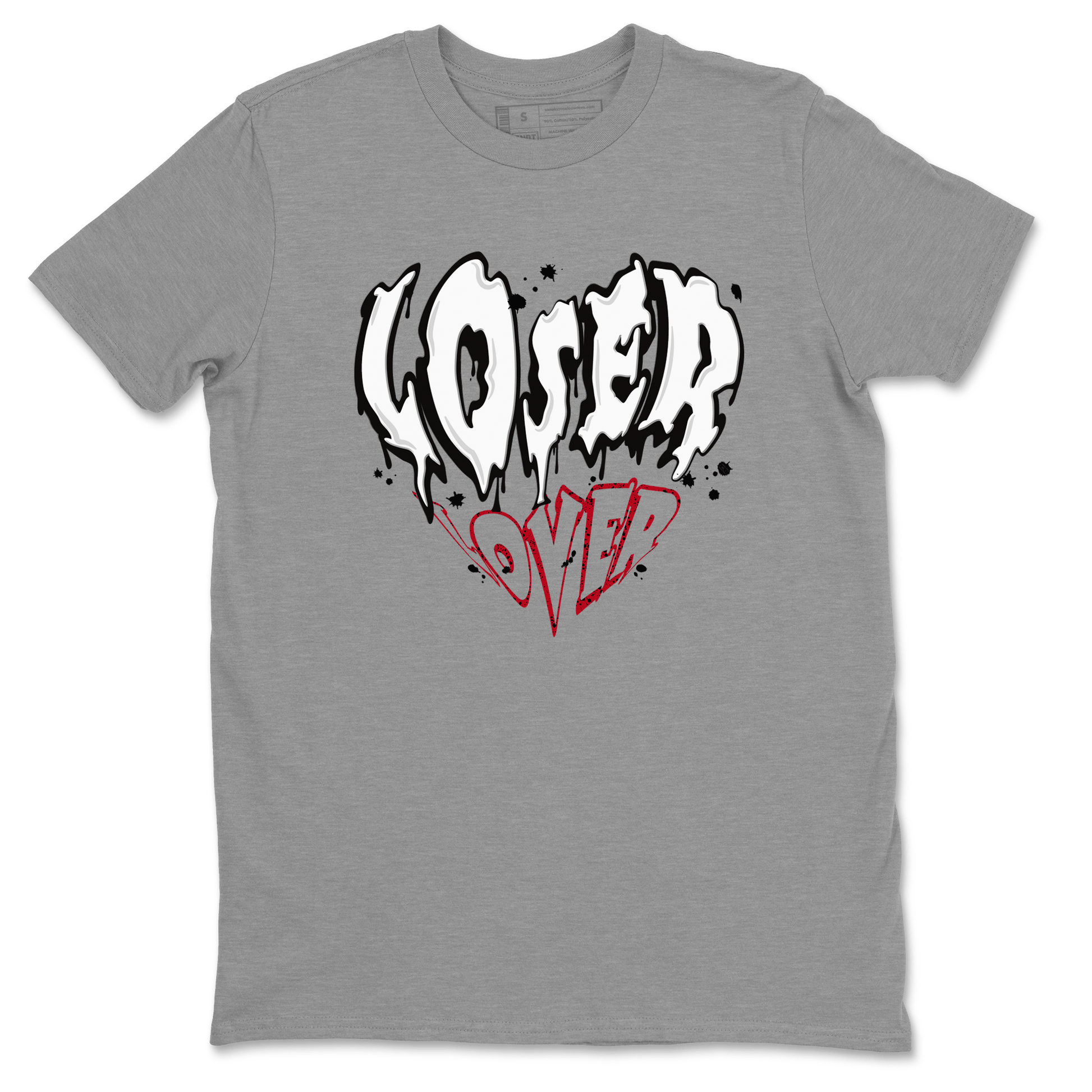 Red Cement 4 shirt to match jordans Melting Loser Lover sneaker tees Air Jordan 4 Red Cement SNRT Sneaker Release Tees Unisex Heather Grey 2 T-Shirt