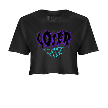 6s Aqua shirt to match jordans Melting Loser Lover sneaker tees Air Jordan 6 Aqua SNRT Sneaker Release Tees Black 2 Crop T-Shirt