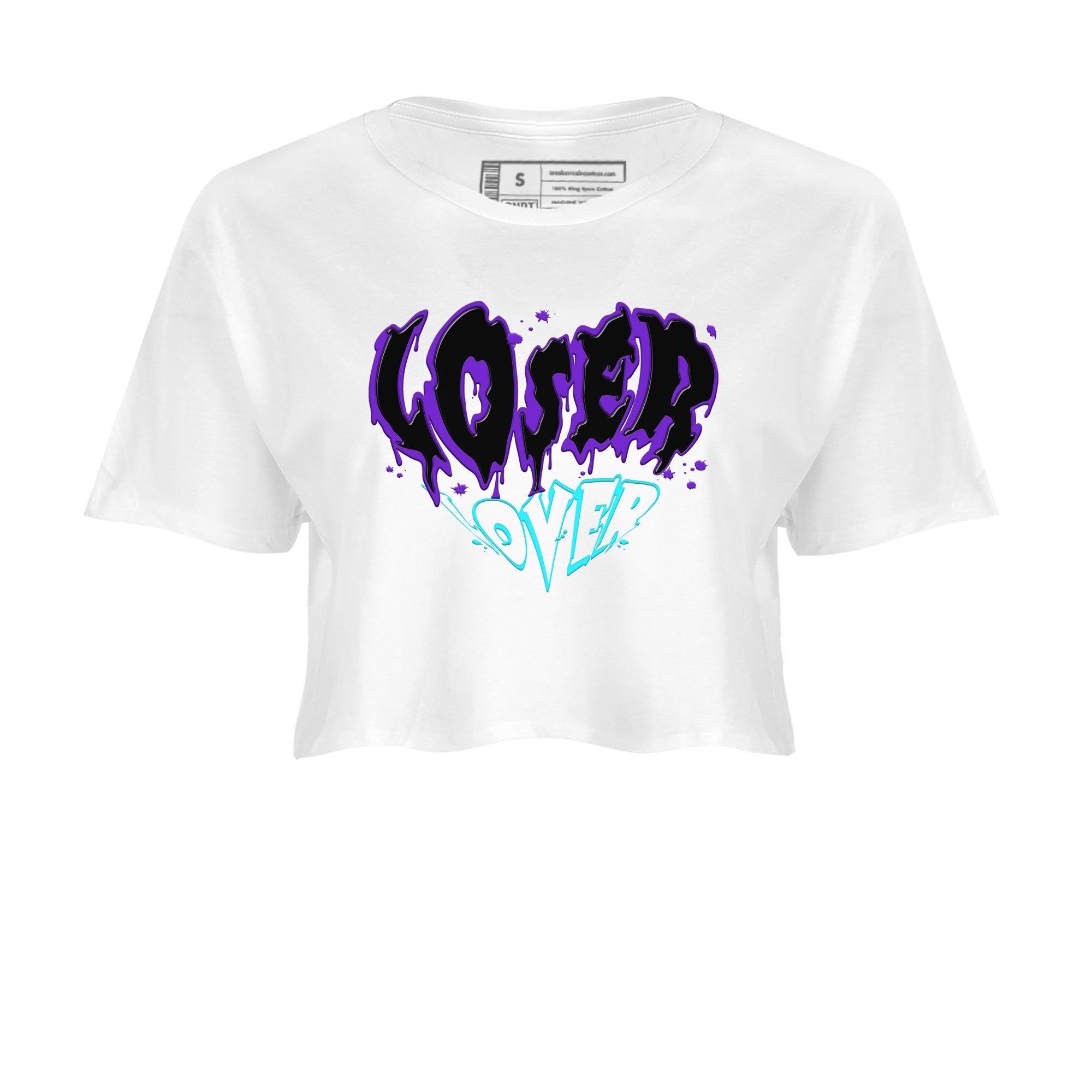 6s Aqua shirt to match jordans Melting Loser Lover sneaker tees Air Jordan 6 Aqua SNRT Sneaker Release Tees White 2 Crop T-Shirt