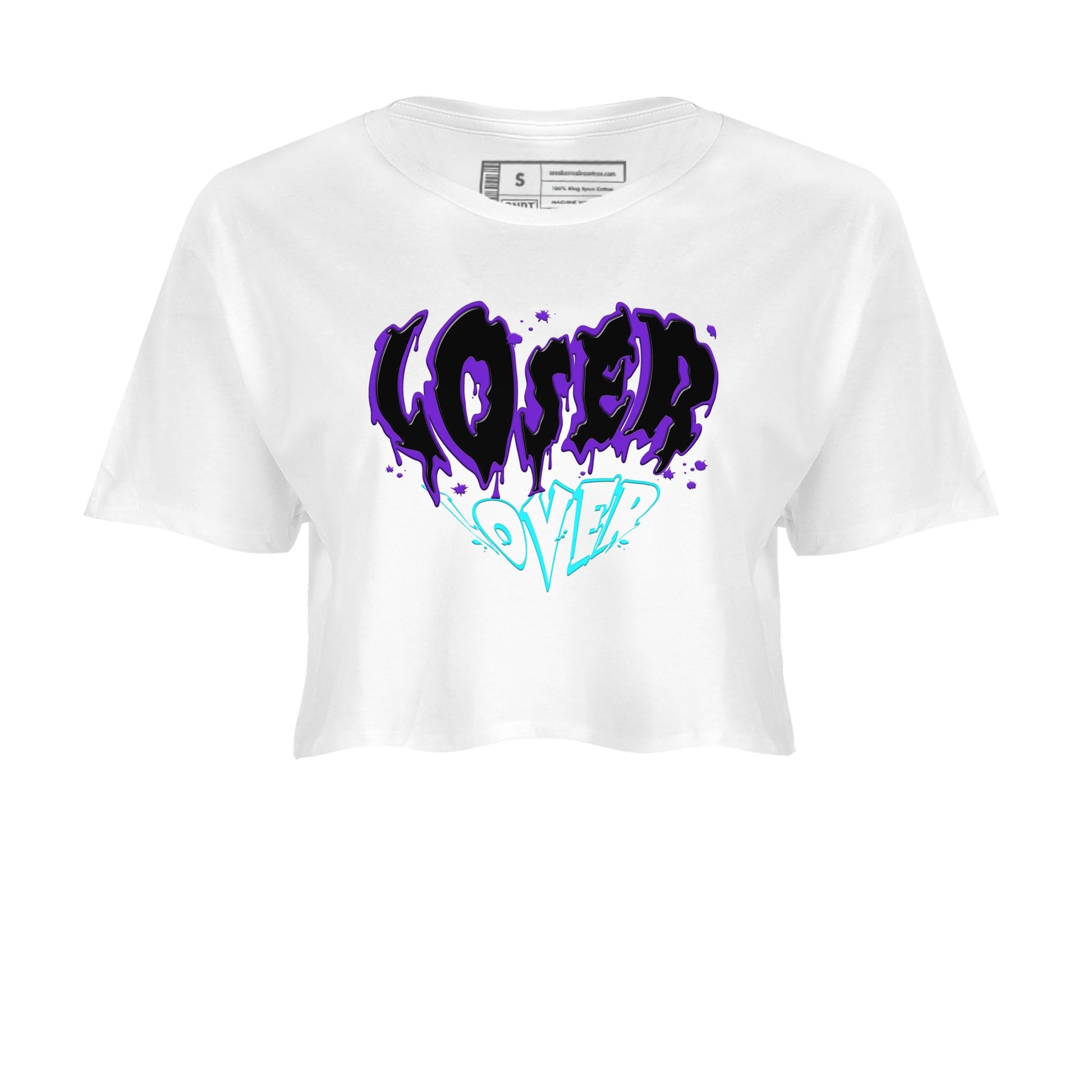 6s Aqua shirt to match jordans Melting Loser Lover sneaker tees Air Jordan 6 Aqua SNRT Sneaker Release Tees White 2 Crop T-Shirt