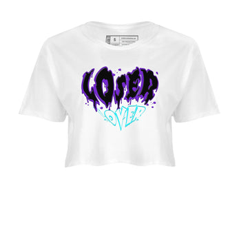 6s Aqua shirt to match jordans Melting Loser Lover sneaker tees Air Jordan 6 Aqua SNRT Sneaker Release Tees White 2 Crop T-Shirt