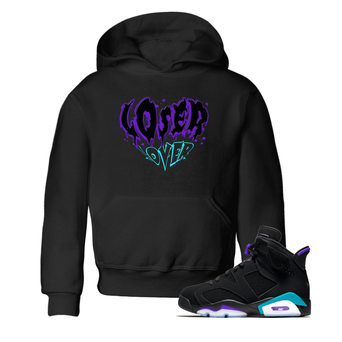 6s Aqua shirt to match jordans Melting Loser Lover sneaker tees Air Jordan 6 Aqua SNRT Sneaker Release Tees Baby Toddler Black 1 T-Shirt