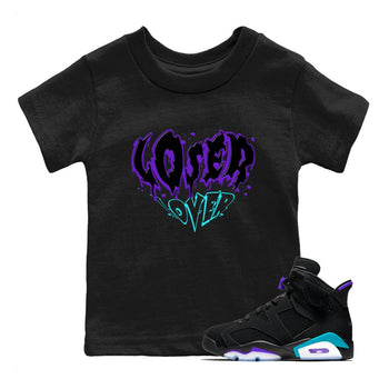 6s Aqua shirt to match jordans Melting Loser Lover sneaker tees Air Jordan 6 Aqua SNRT Sneaker Release Tees Baby Toddler Black 1 T-Shirt