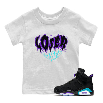 6s Aqua shirt to match jordans Melting Loser Lover sneaker tees Air Jordan 6 Aqua SNRT Sneaker Release Tees Baby Toddler White 1 T-Shirt