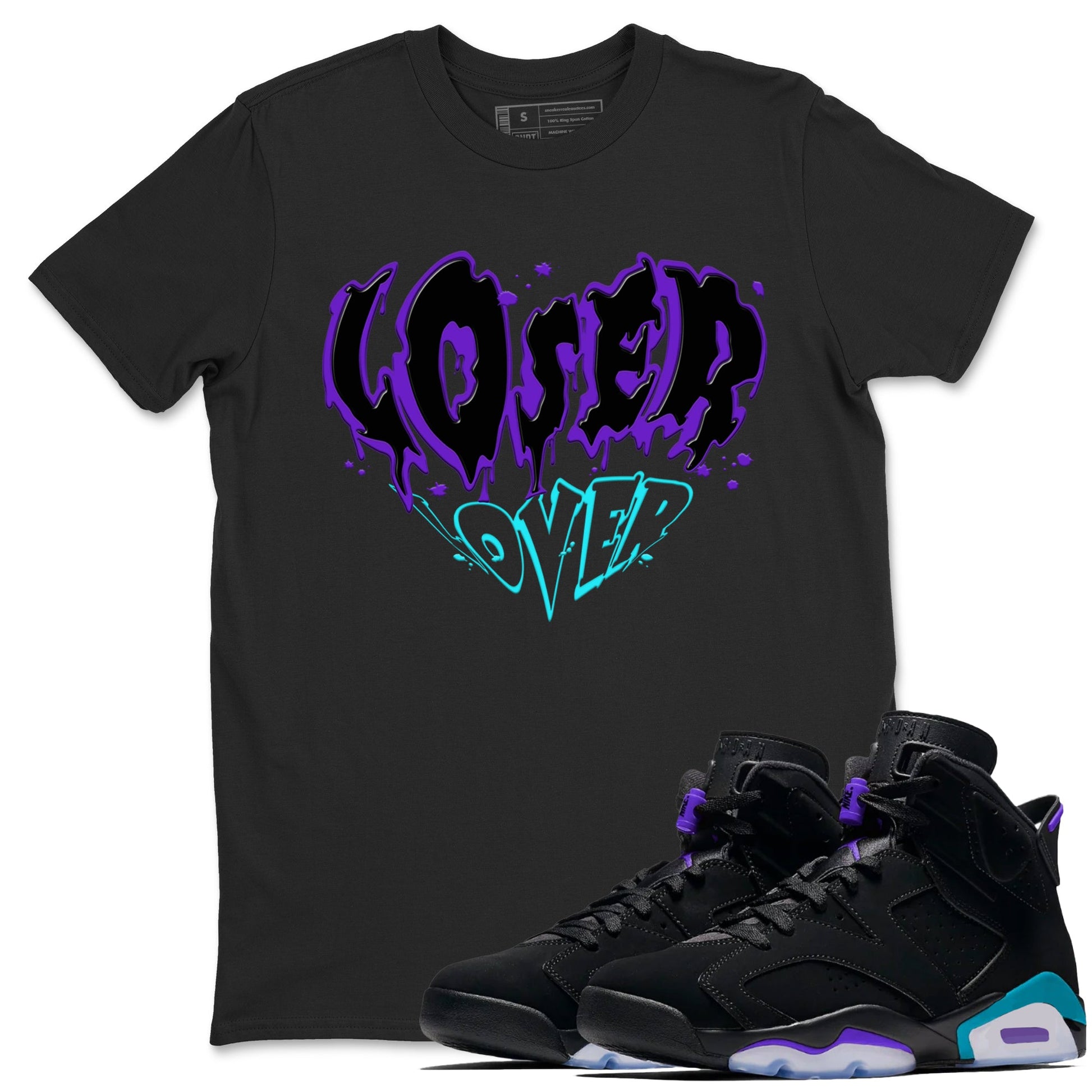 6s Aqua shirt to match jordans Melting Loser Lover sneaker tees Air Jordan 6 Aqua SNRT Sneaker Release Tees Unisex Black 1 T-Shirt