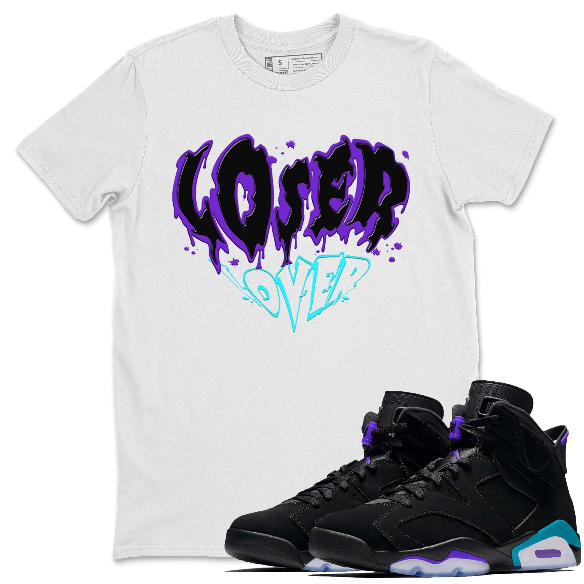 6s Aqua shirt to match jordans Melting Loser Lover sneaker tees Air Jordan 6 Aqua SNRT Sneaker Release Tees Unisex White 1 T-Shirt