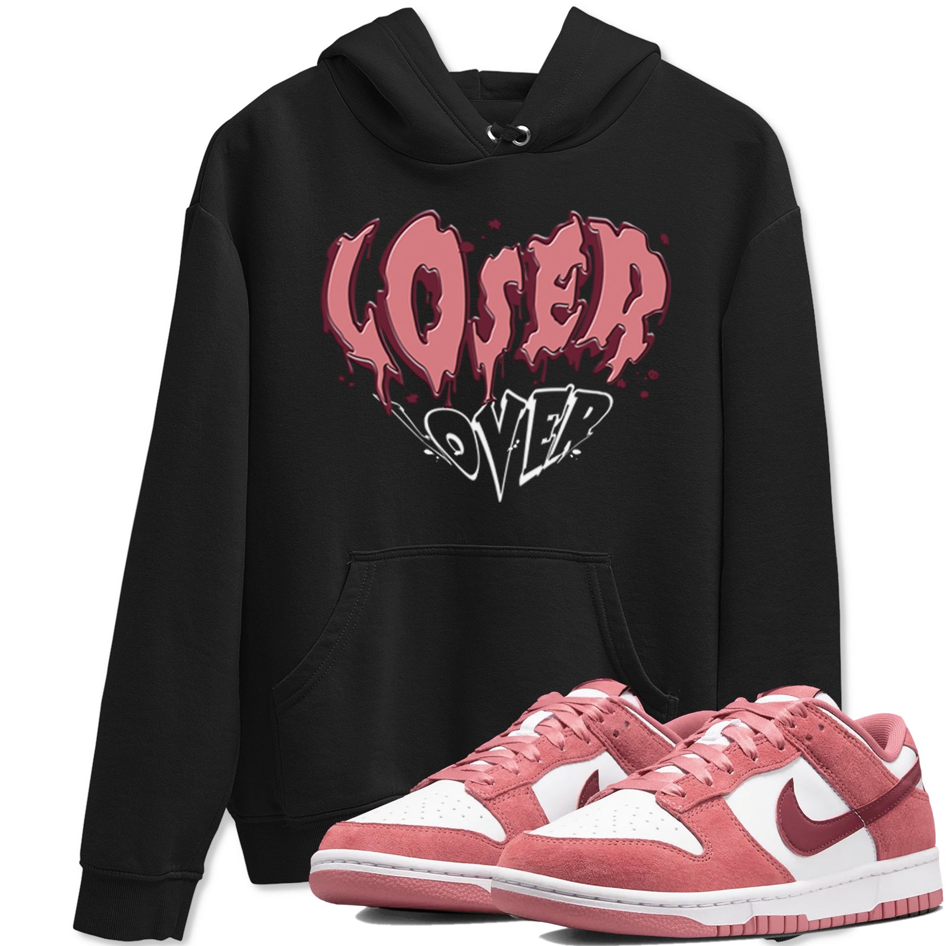 Dunk Valentine's Day shirt to match jordans Melting Loser Lover sneaker tees Dunk Low Valentines Day SNRT Sneaker Release Tees unisex cotton Black 1 crew neck shirt
