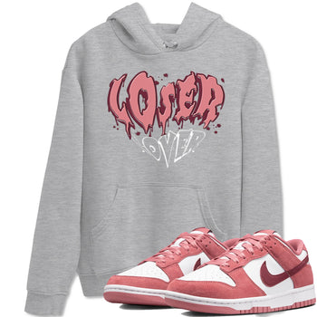 Dunk Valentine's Day shirt to match jordans Melting Loser Lover sneaker tees Dunk Low Valentines Day SNRT Sneaker Release Tees unisex cotton Heather Grey 1 crew neck shirt