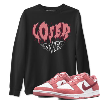 Dunk Valentine's Day shirt to match jordans Melting Loser Lover sneaker tees Dunk Low Valentines Day SNRT Sneaker Release Tees unisex cotton Black 1 crew neck shirt