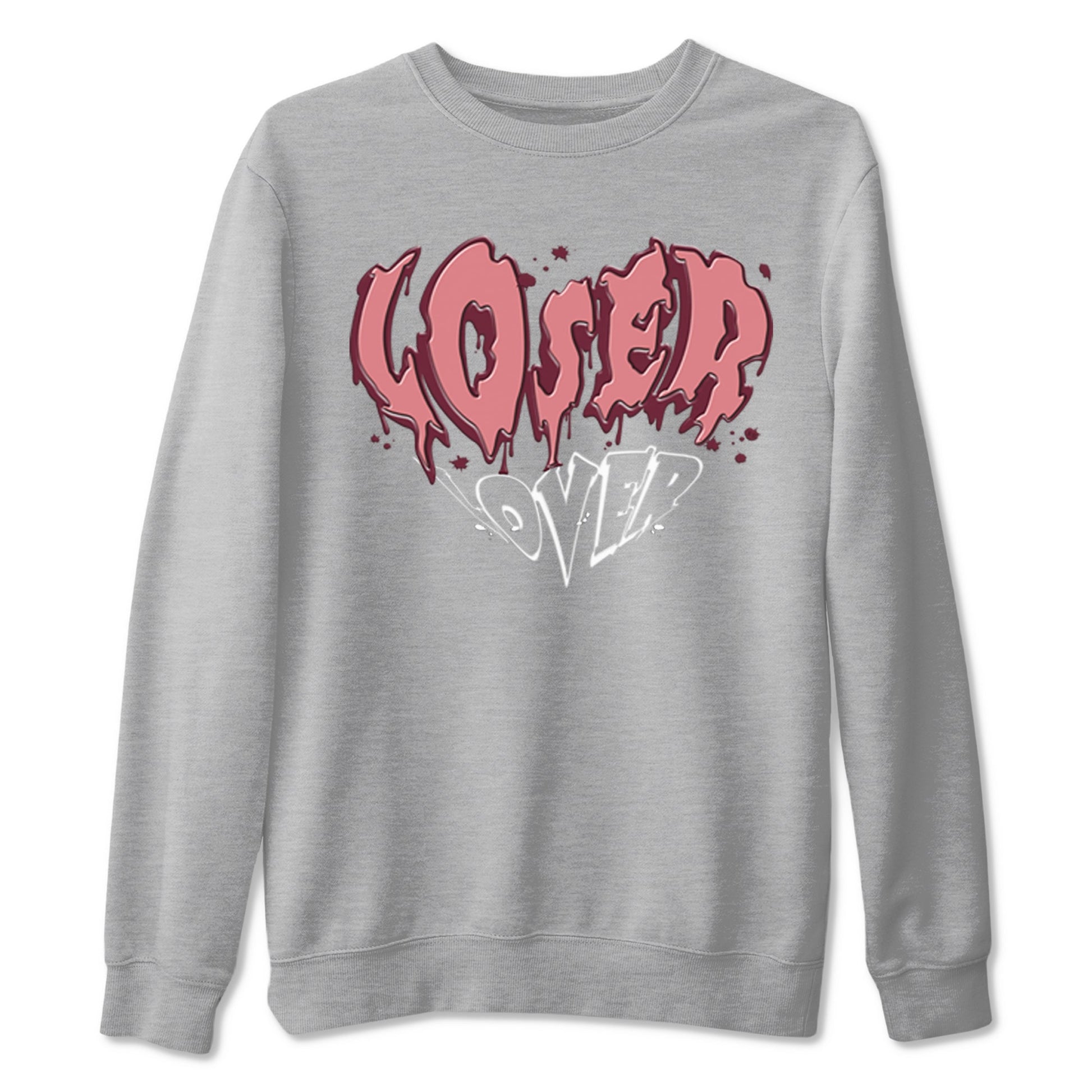 Dunk Valentine's Day shirt to match jordans Melting Loser Lover sneaker tees Dunk Low Valentines Day SNRT Sneaker Release Tees unisex cotton Heather Grey 2 crew neck shirt